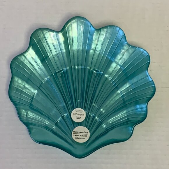Set of 4 Princess House Sell Plates 1479 Dish Teal in Colour Made in Turkey NEW - Picture 6 of 13